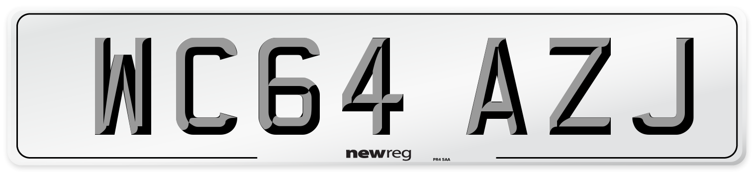 WC64 AZJ Number Plate from New Reg